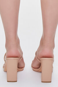NUDE Faux Leather Strappy Block Heels, image 3