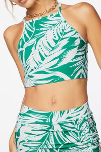 GREEN/MULTI Tropical Crop Top & Ruched Midi Skirt, image 5