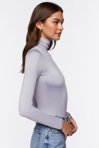 SILVER Long-Sleeve Turtleneck Bodysuit, image 2