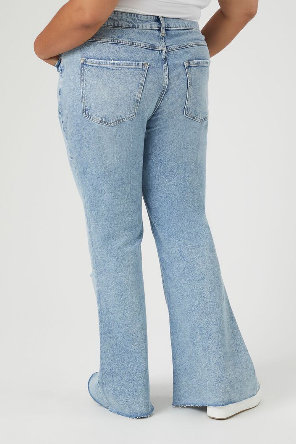 LIGHT DENIM Plus Size Stretch-Denim Flare Jeans, image 3