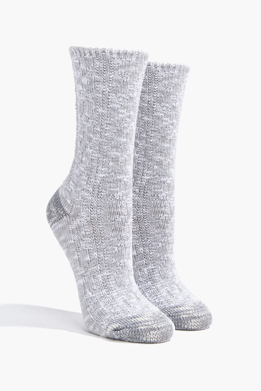Marled Knit Crew Socks, image 1