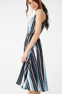 Striped Surplice Midi Dress, image 3