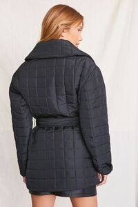 BLACK Belted Quilted Jacket, image 3