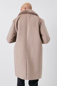DEEP TAUPE Longline Button-Front Coat, image 3
