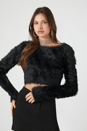 Black Cropped Sweater