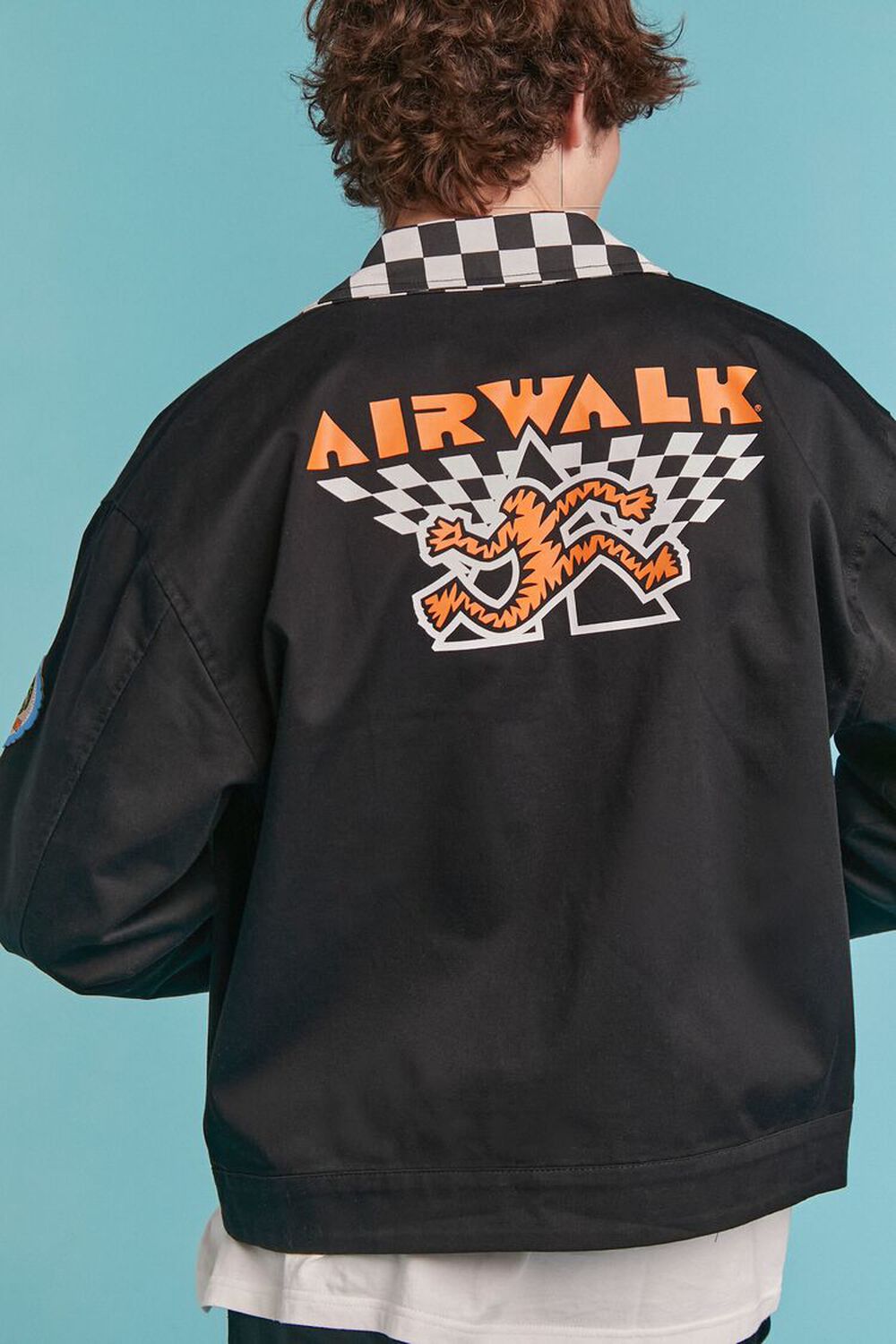 BLACK/MULTI Airwalk Checkered Patch Jacket, image 3