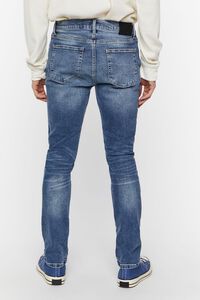 DARK DENIM Distressed Slim-Fit Jeans, image 4