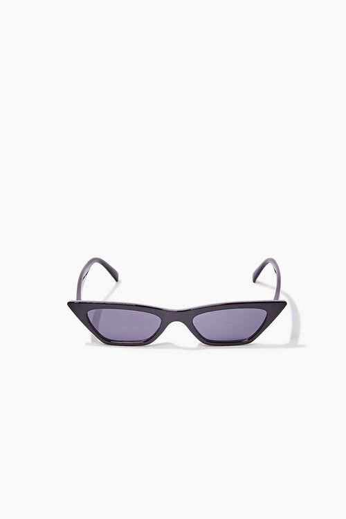 BLACK/BLACK Cat-Eye Frame Sunglasses, image 3