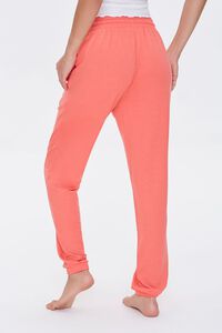 NEON CORAL French Terry Drawstring Joggers, image 4