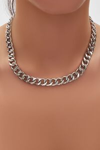 SILVER Chunky Curb Chain Necklace, image 1