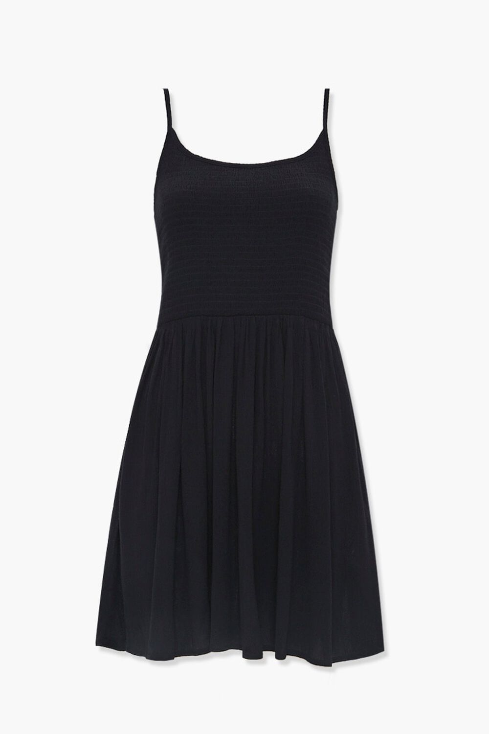 BLACK Smocked Skater Dress, image 1
