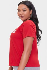 RED/MULTI Plus Size Organically Grown Cotton Graphic Tee, image 2