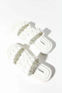 WHITE Braided Platform Sandals, image 1