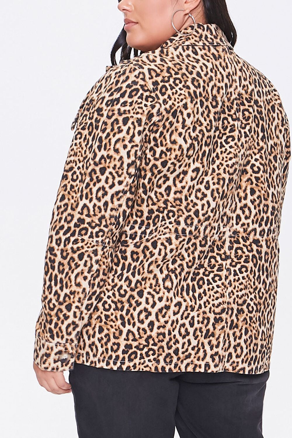 Plus Size Leopard Print Jacket, image 3
