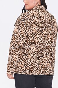 TAN/MULTI Plus Size Leopard Print Jacket, image 3
