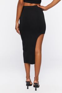 BLACK Asymmetrical Midi Skirt, image 5