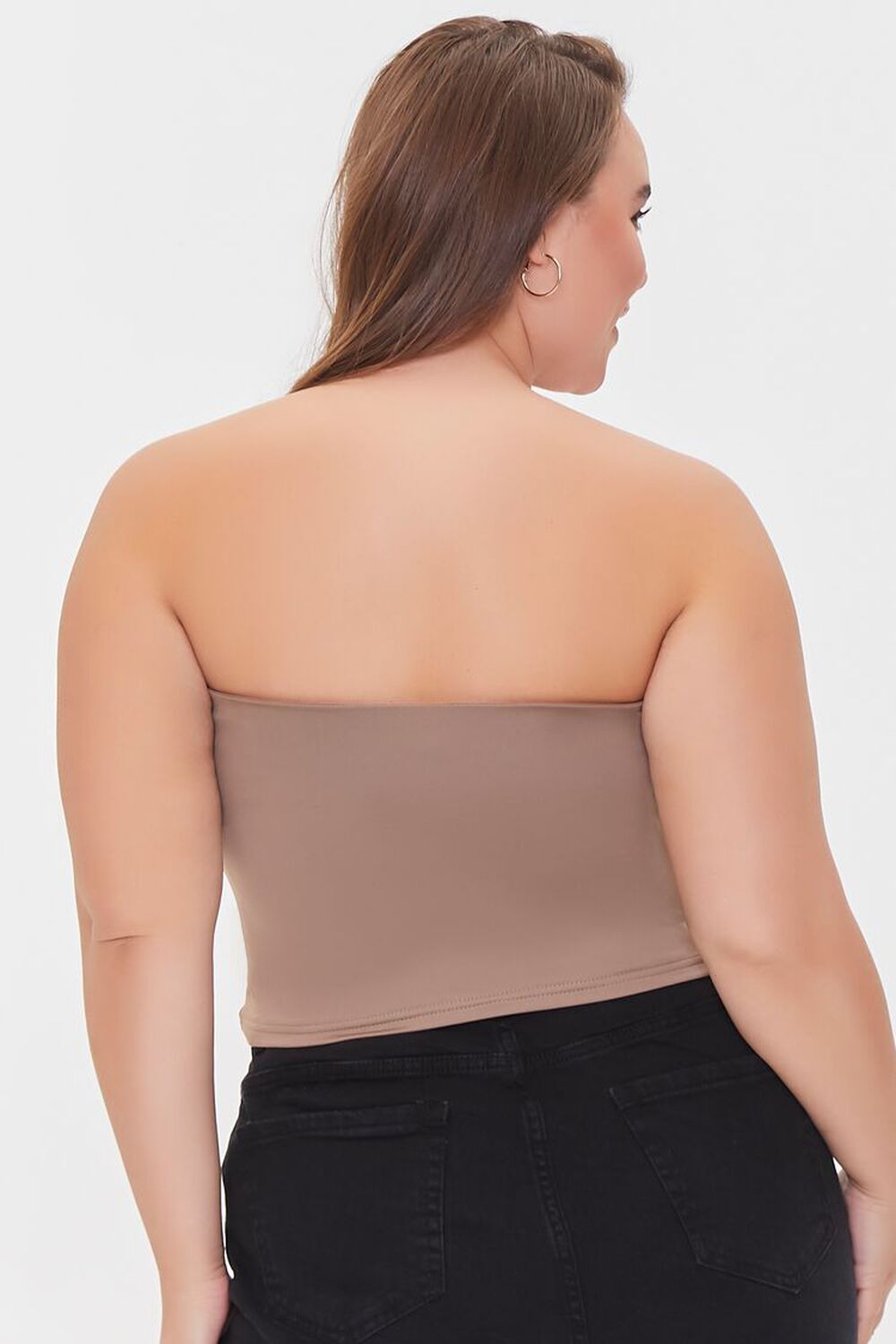 TAUPE Plus Size Tube Top, image 3