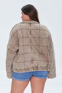 BROWN Plus Size Quilted Jacket, image 4