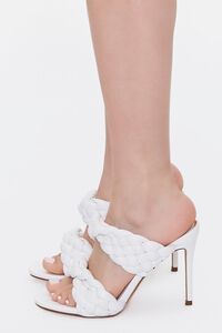 WHITE Braided Twisted High Heels, image 2