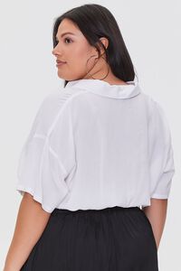 WHITE Plus Size Cropped Shirt, image 3