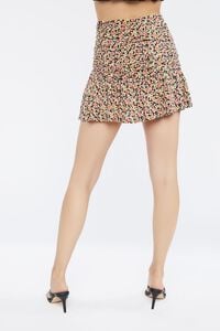 BLACK/MULTI Floral Print Mini Skirt, image 4