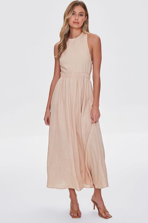 SAND Linen-Blend Maxi Dress, image 1
