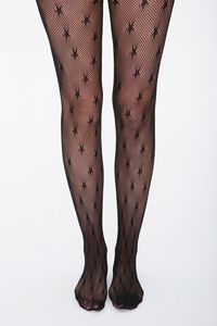 BLACK Netted Star Tights, image 4