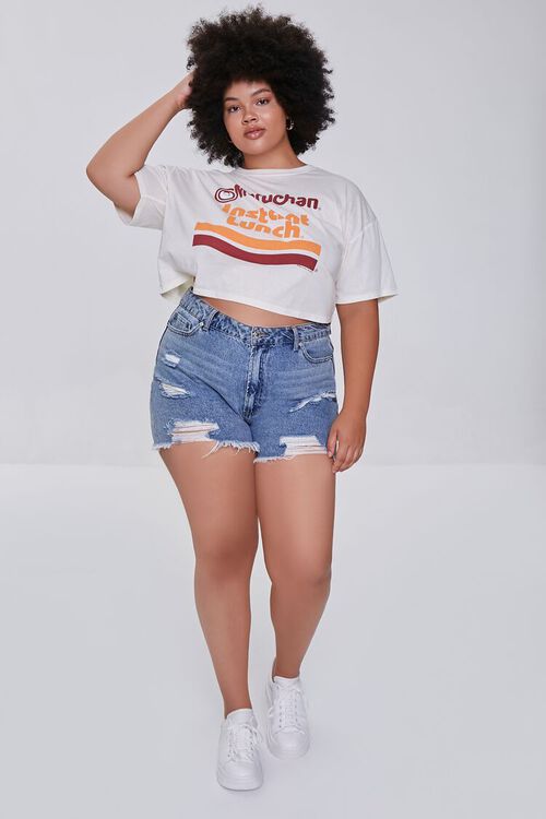 NUDE/MULTI Plus Size Maruchan Graphic Cropped Tee, image 4
