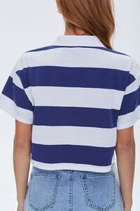 BLUE/WHITE Striped Polo Shirt, image 3
