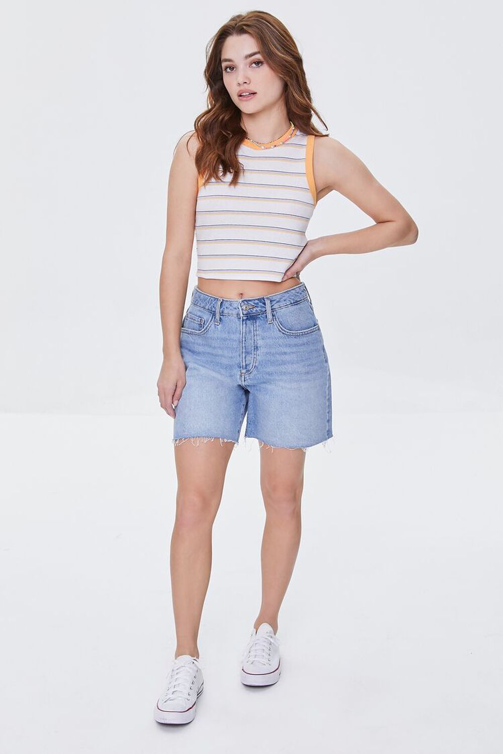 Striped Cropped Tank Top