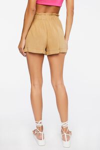 CAPPUCCINO Linen-Blend Paperbag Shorts, image 4