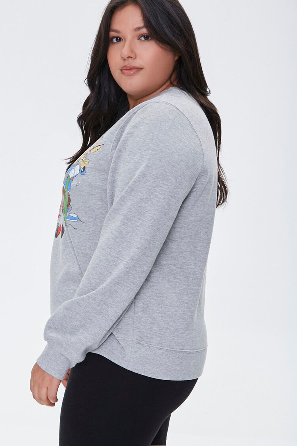 HEATHER GREY/MULTI Plus Size Looney Tunes Graphic Pullover, image 2