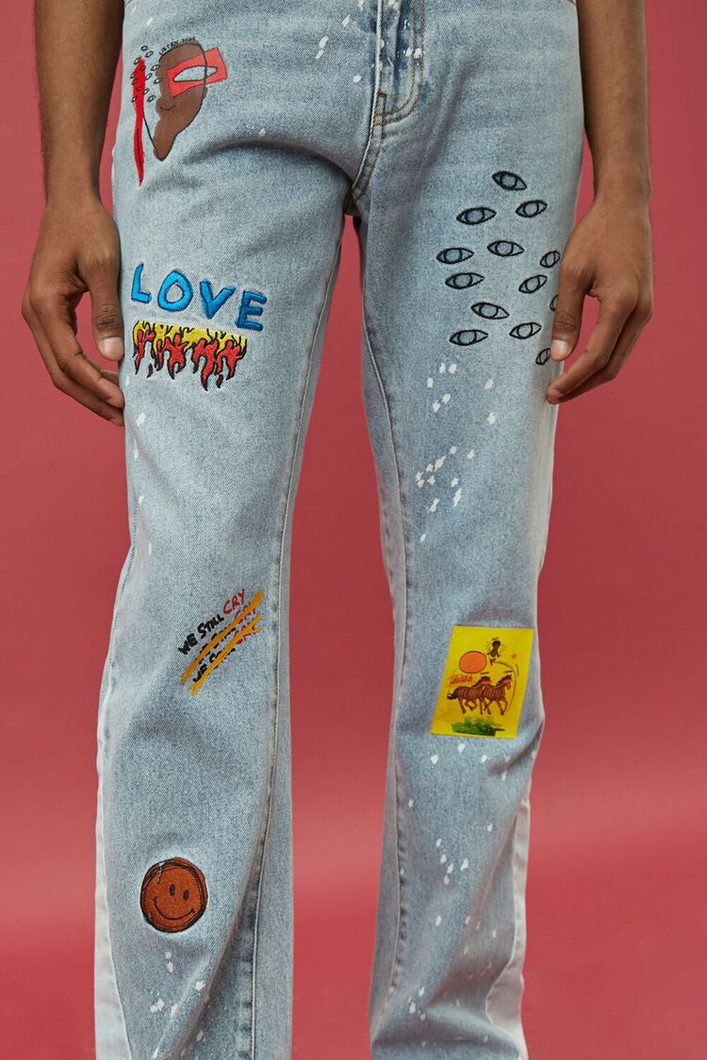 Ron Bass Embroidered Jeans