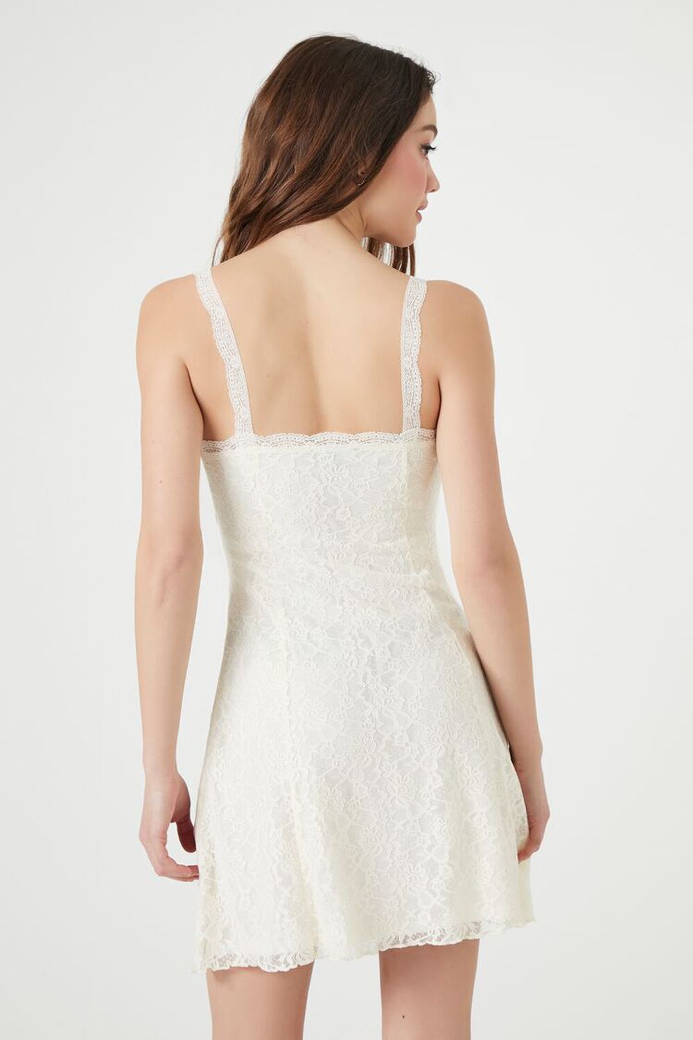 WHITE Lace Cami Mini Dress, image 3