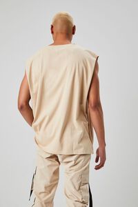TAUPE Crew Neck Muscle Tee, image 3