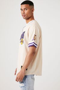 TAUPE/MULTI Embroidered Los Angeles Lakers Jersey, image 2