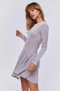 SILVER Velvet Fit & Flare Mini Dress, image 2