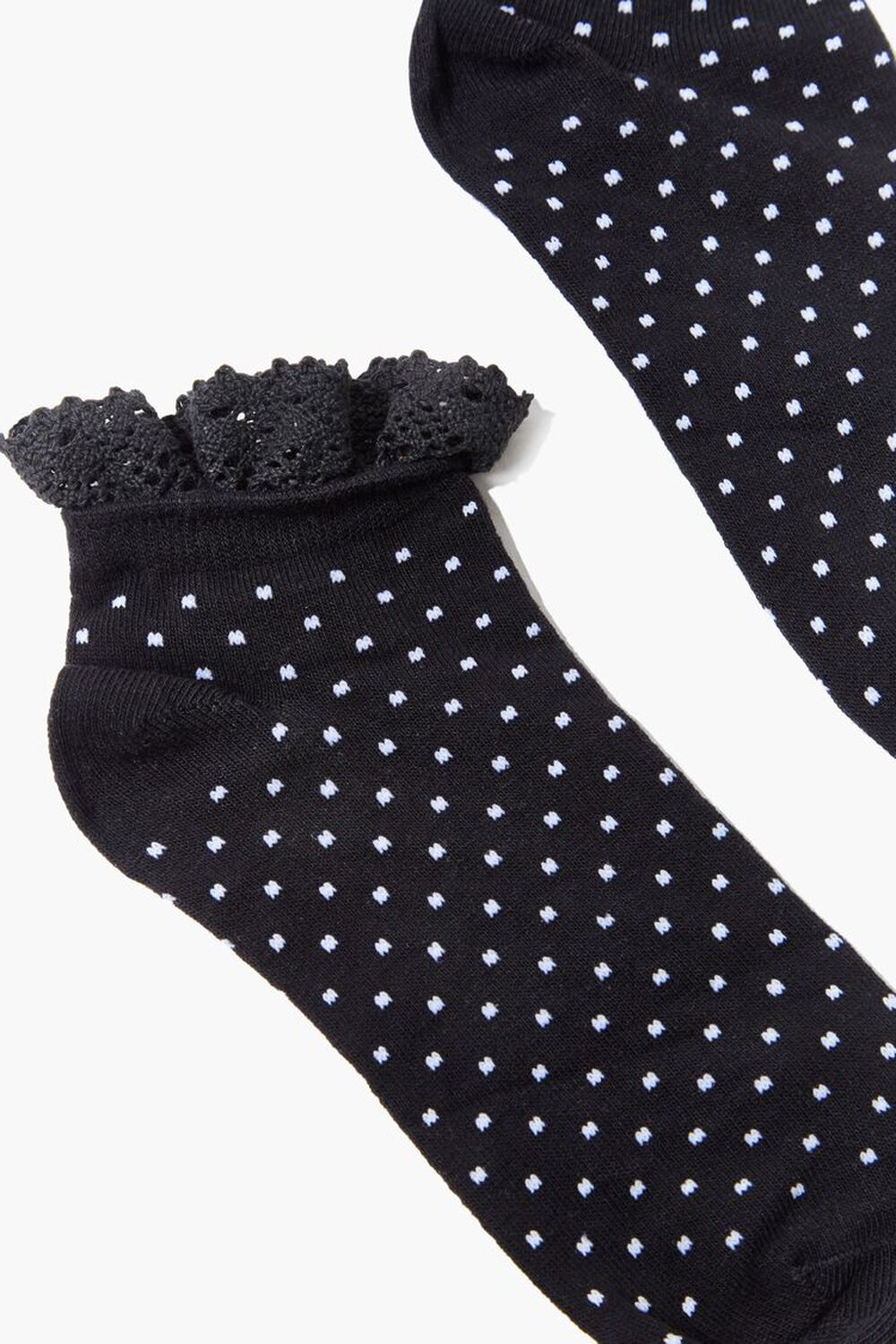 Polka Dot Lace-Trim Ankle Socks, image 3