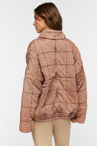TAUPE Quilted Zip-Up Jacket, image 4