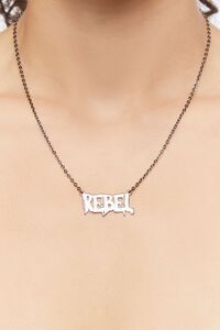 GUNMETAL Rebel Pendant Necklace, image 1