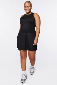 BLACK Plus Size Active Cropped Tank Top, image 4