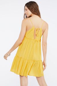YELLOW GOLD Plunging Cami Mini Dress, image 3