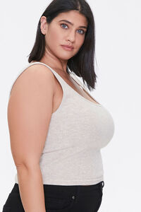 OATMEAL Plus Size Cropped Tank Top, image 2