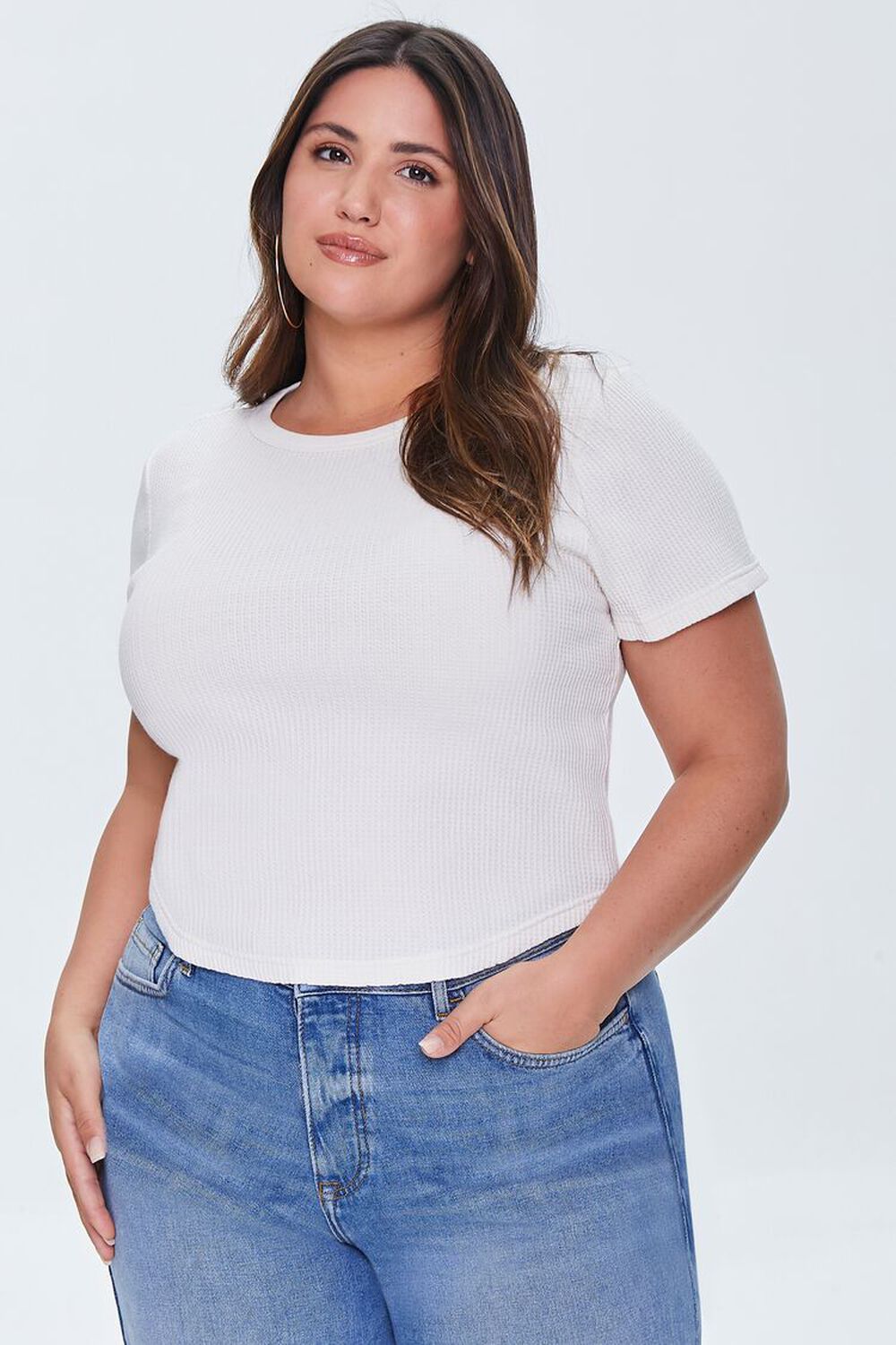 Plus Size Ribbed Tee, image 1