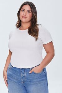Plus Size Ribbed Tee, image 1