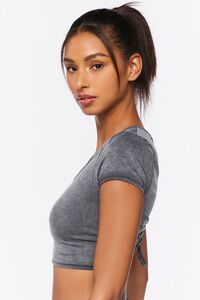 Active Mineral Wash Ruched Crop Top, image 2