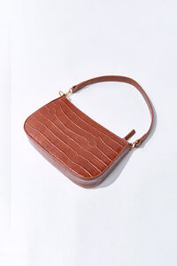 TAN Faux Croc Leather Handbag, image 3