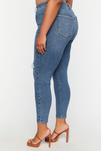 MEDIUM DENIM Plus Size Distressed High-Rise Skinny Jeans, image 2