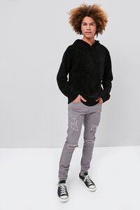 BLACK Chenille Sweater-Knit Hoodie, image 4