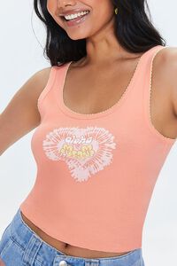 CORAL/MULTI Aloha Graphic Cropped Tank Top, image 5